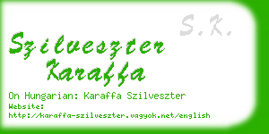 szilveszter karaffa business card